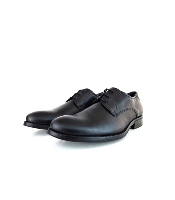 Zapatos de vestir hombre para ceremonia piel negro con cordones de Baerchi.