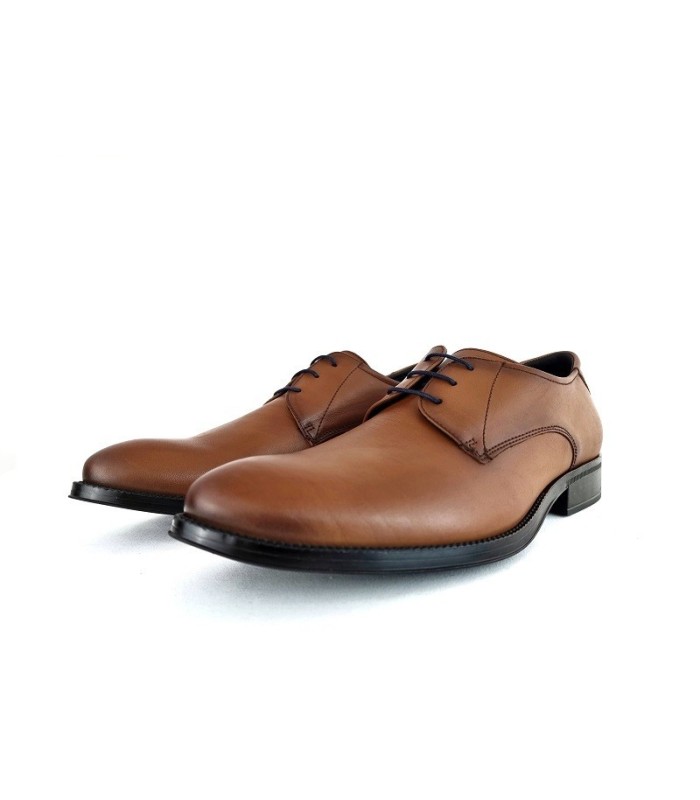 Zapato de vestir hombre para ceremonia piel marron con cordones de Baerchi.