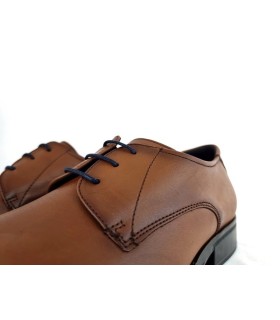 Zapato de vestir hombre para ceremonia piel marron con cordones de Baerchi.
