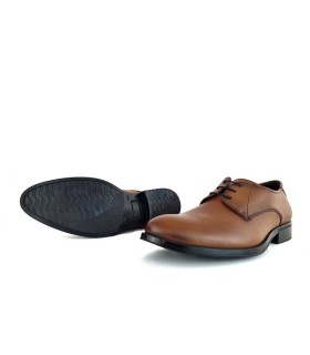 Zapato de vestir hombre para ceremonia piel marron con cordones de Baerchi.