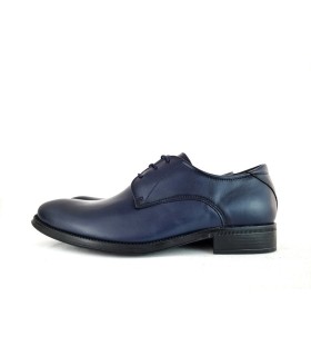 Zapatos de vestir hombre para ceremonia piel azul con cordones de Baerchi.