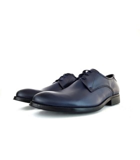 Zapato de vestir hombre para ceremonia piel azul con cordones de Baerchi.