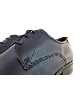 Zapato de vestir hombre para ceremonia piel azul con cordones de Baerchi.