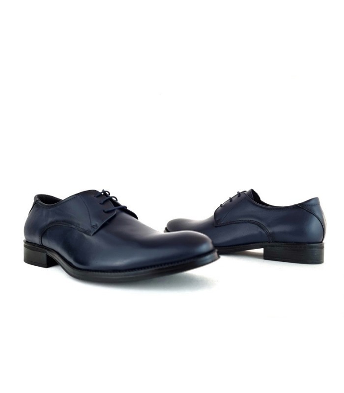 Zapato de vestir hombre para ceremonia piel azul con cordones de Baerchi.