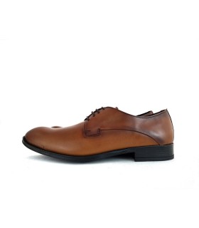 Vista lateral del zapato Jaen piel marrón hombre Baerchi