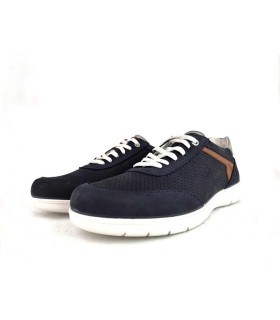 Zapatos hombre piel azul nobuck medio perfil Luisetti