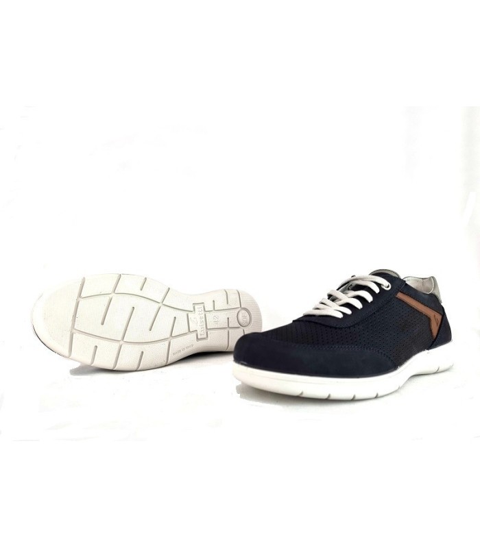 Zapato azul marino Luisetti suela ultraligera vista inferior