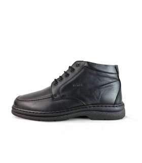 Botas piel negra hombre Notton con forro foamizado - vista lateral