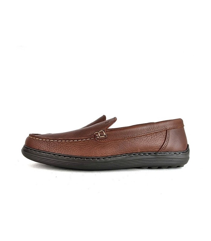 Zapato mocasin flexible piel marrón de Notton