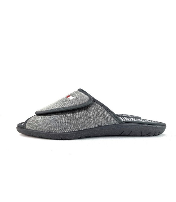 Zapatilla casa pinki hombre pala velcro gris de Cabrera