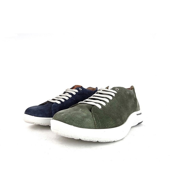 Zapato casual nobuck cordones verde o azul de Zen