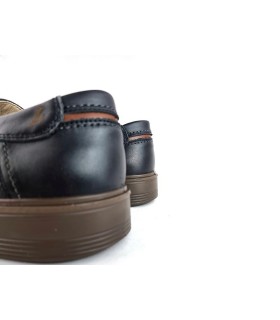 Zapato traje ceremonia azul piel azul cordones de Luisetti