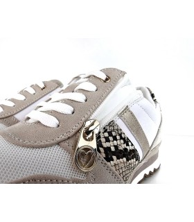 Sneaker zapato deportivo beige y print de Marco Tozzi