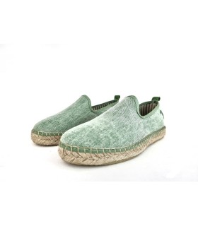 Vista del perfil: Alparagta verde con Corte textil fresco con plantilla acolchada para máximo confort.