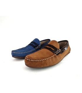 Zapato mocasin hombre azulon o marrón de Himalaya