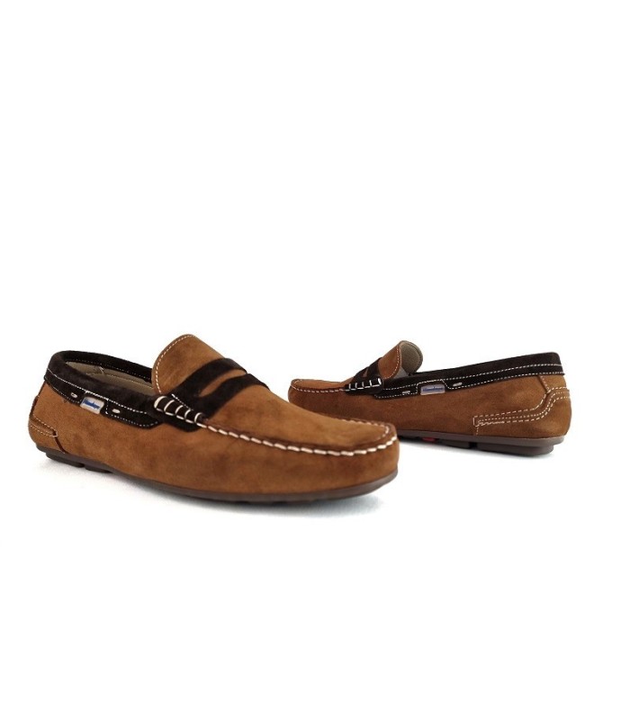 Zapato mocasin hombre piel marrón de Himalaya