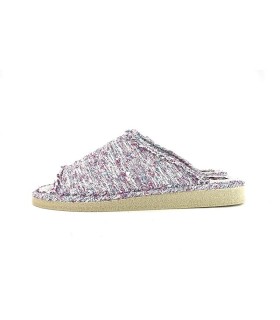 Zapatilla casa mujer pinki plano azul de Gema García