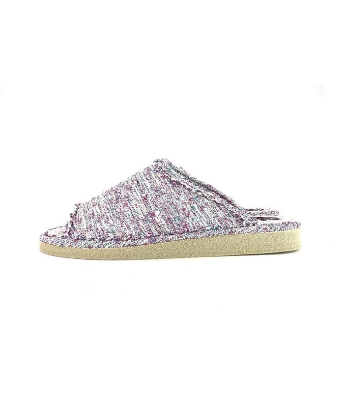 Zapatilla casa mujer pinki plano azul de Gema García