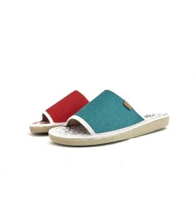 Zapatilla casa mujer pinki muy ligera verde o roja de Cabrera