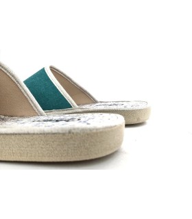 Zapatilla casa mujer pinki Cabrera vista trasera verde