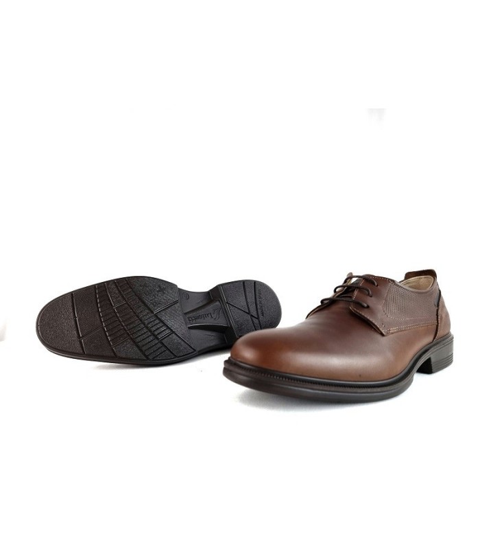 Zapato hombre traje cordones piel marrón claro de Luisetti