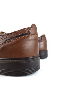 Zapato hombre traje cordones piel marrón claro de Luisetti