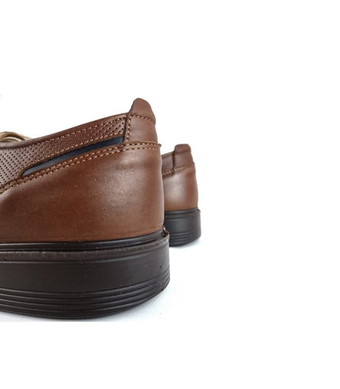 Zapato hombre traje cordones piel marrón claro de Luisetti