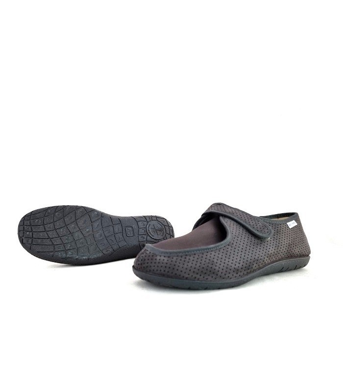 suela de goma antideslizante zapatilla gris de Cabrera