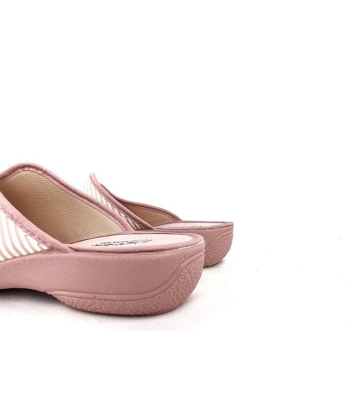 Zapatilla casa mujer descalza rayas rosa de Cabrera