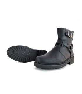 Detalle de la suela de Bota hombre estilo motorista piel de Nifty negra