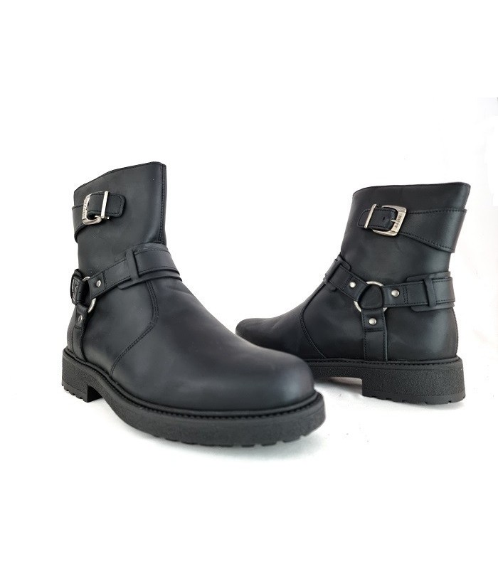 Bota hombre estilo motorista piel de Nifty negra