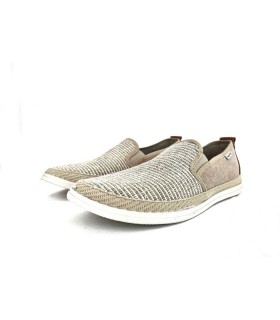 Vista lateral: Alpargata hombre beige Garrido Muro con diseño casual y fresco.