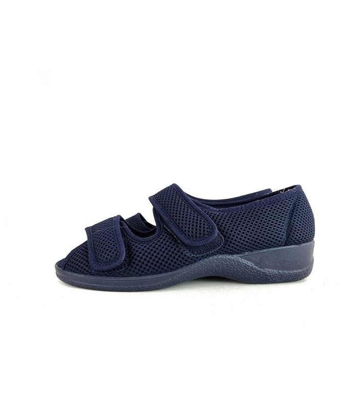 Doctor Cutillas zapatillas sandalias mujer azul perfil velcros