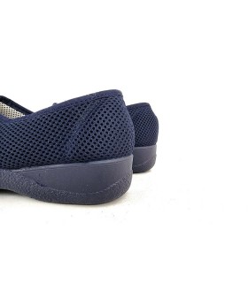 zapatillas mujer azul Doctor Cutillas vista trasera cuña