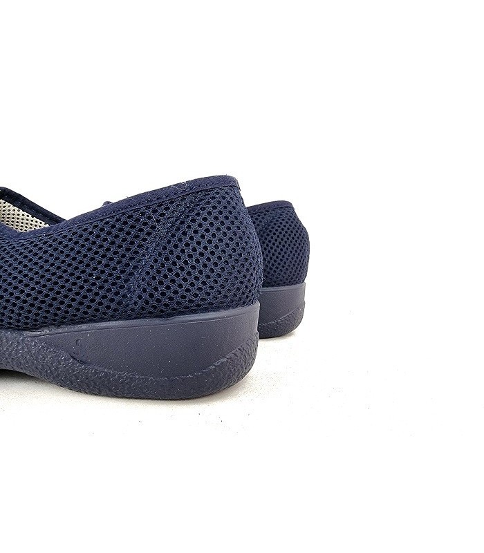 zapatillas mujer azul Doctor Cutillas vista trasera cuña