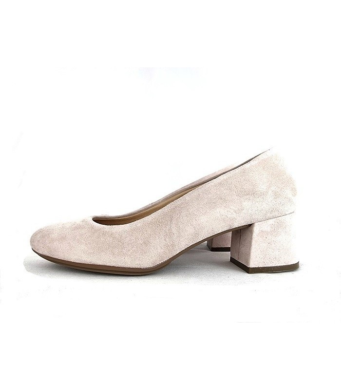 Foto de perfil: Zapato piel Urban redondo tacón bajo Mimao en color rosa, diseño elegante con tacón de 4.50 cm