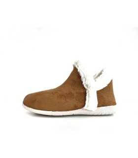 Zapatillas casa invierno mujer bota camel de Garrido Muro