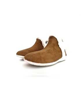 Zapatillas casa invierno mujer bota camel de Garrido Muro