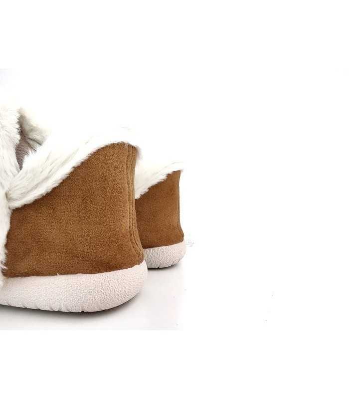 Zapatilla casa invierno mujer bota camel de Garrido Muro