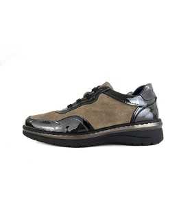 zapatos mujer elásticos empeine Notton taupe