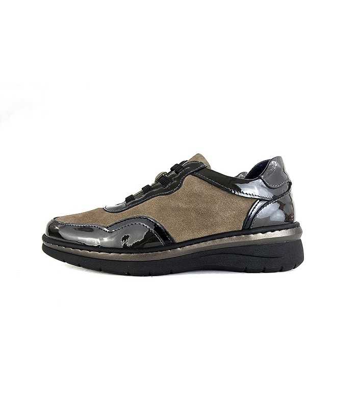 zapatos mujer elásticos empeine Notton taupe
