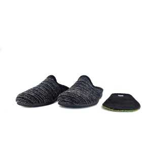 Plantilla extraible de zapatillas descalza de hombre negra.