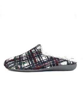 Zapatillas casa Cuadros pincel borreguito de Gema Garcia para hombre de invierno