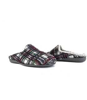 Zapatillas casa Cuadros pincel borreguito de Gema Garcia para hombre de invierno