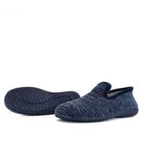 Zapatillas casa para hombre Chinilla azul de Gema Garcia de Invierno