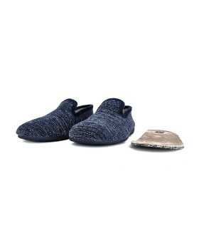 Zapatillas casa para hombre Chinilla azul de Gema Garcia de Invierno