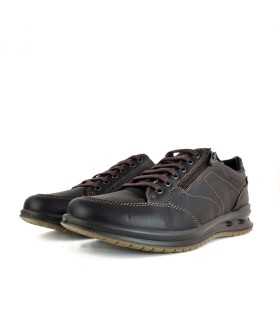 Zapato piel Corson cremallera impermeable de Baerchi para hombre marron