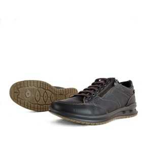 Zapato piel Corson cremallera impermeable de Baerchi para hombre marron