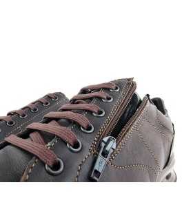 Zapato piel Corson cremallera impermeable de Baerchi para hombre marron