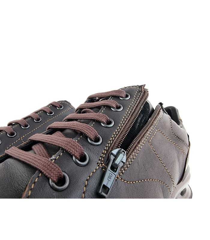Zapato piel Corson cremallera impermeable de Baerchi para hombre marron